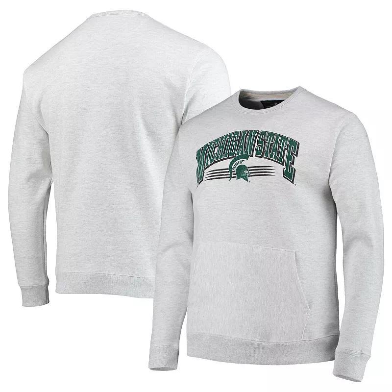 Men's League Collegiate Wear Heathered Gray Michigan State Spartans Upperclassman Pocket Pullover Sweatshirt, Size: Medium, Grey Product Image