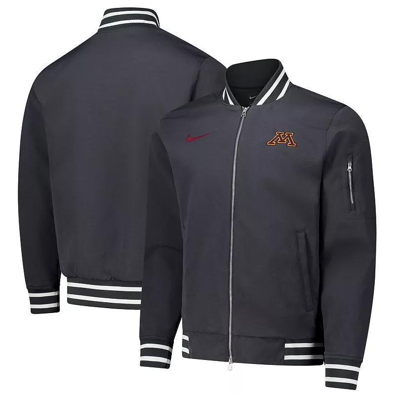 Men's Nike Anthracite Minnesota Golden Gophers Full-Zip Bomber Jacket,  Product Image