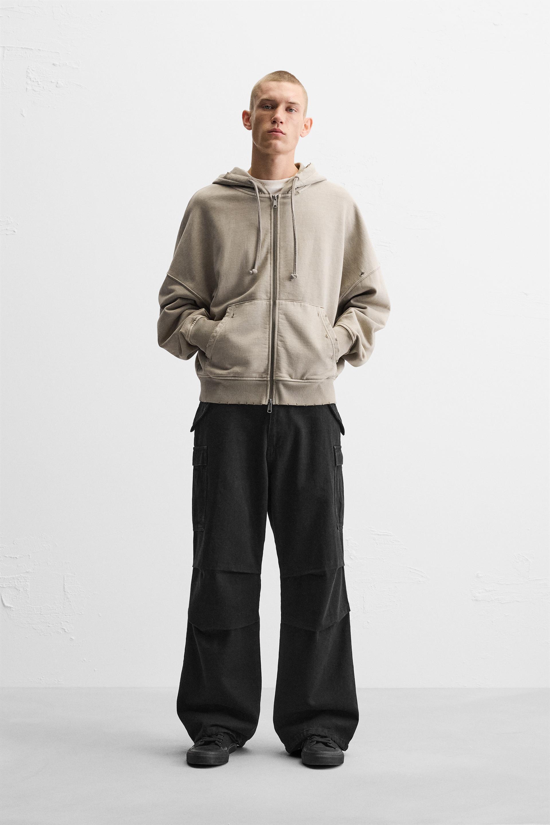 BAGGY FIT DENIM CARGO PANTS Product Image