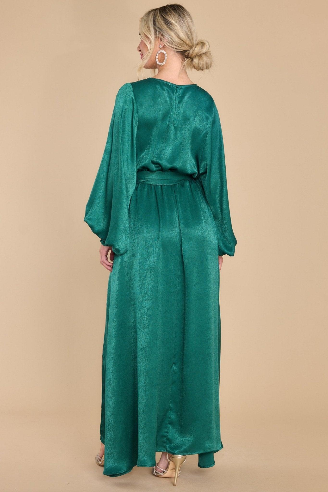 Aura Like A Princess Emerald Maxi Dress Green Product Image