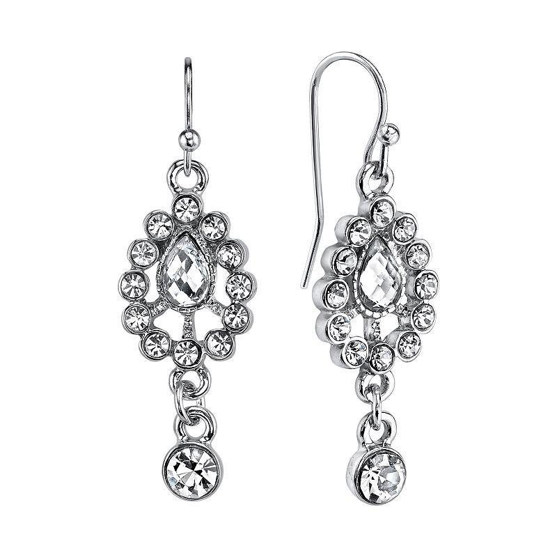 1928 Drop Earrings, Womens, White Product Image