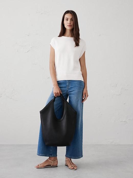 Vegan Leather Modern Hobo Tote Product Image