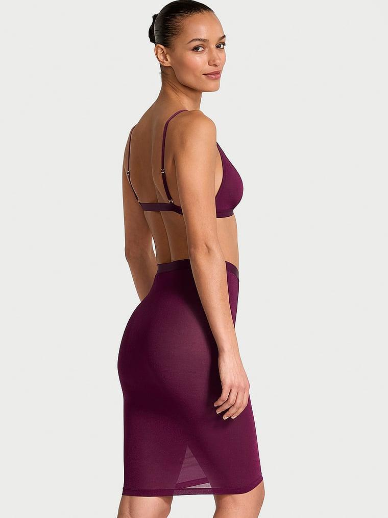 Sheer Knit Triangle Bralette & Tube Skirt Set Product Image