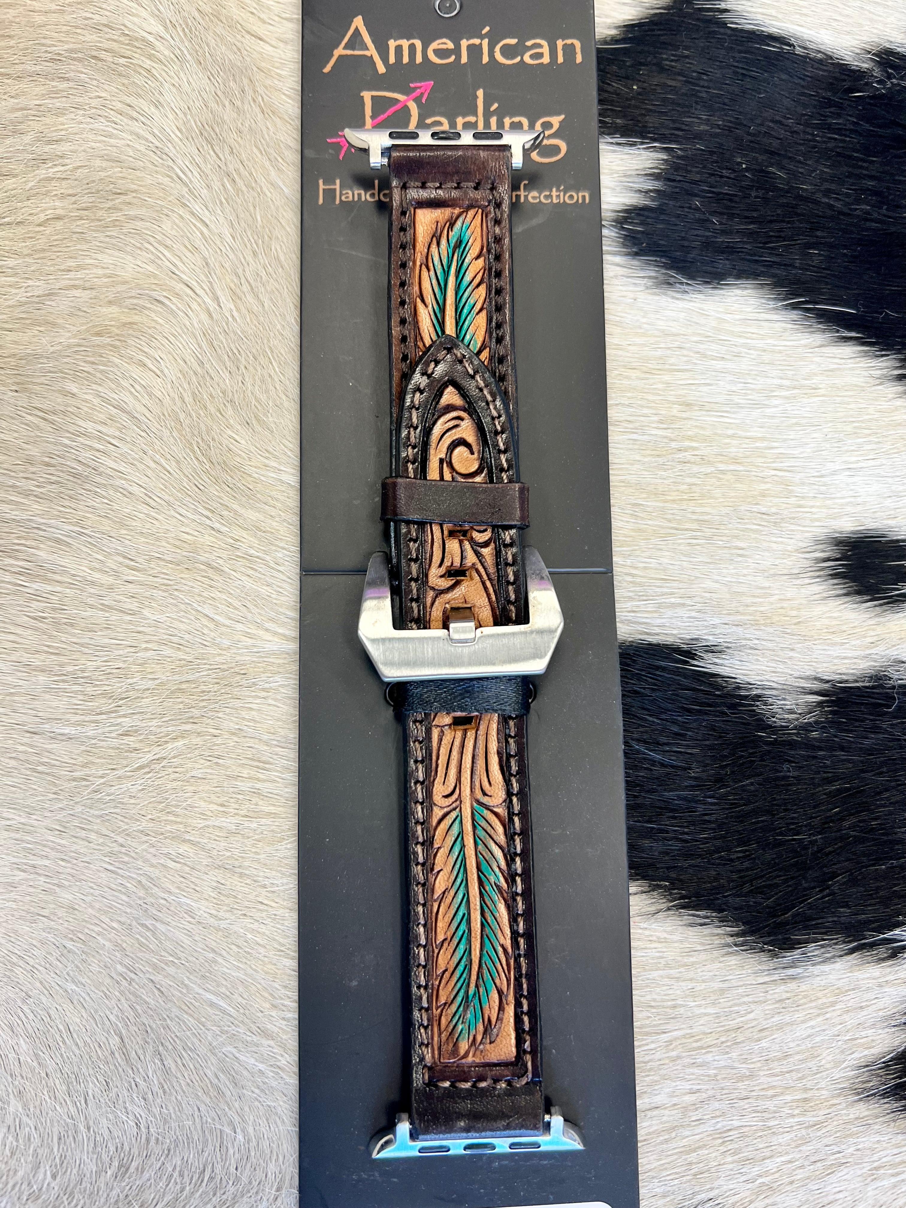 Darling Leather Feather Watchband Product Image