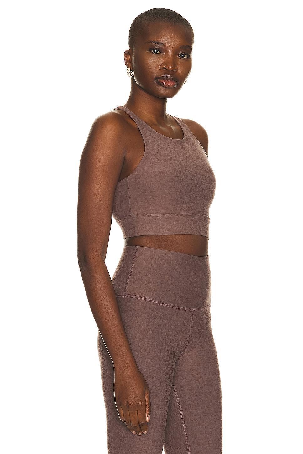 Beyond Yoga Spacedye Enlighten Long Line Bra in Taupe Product Image