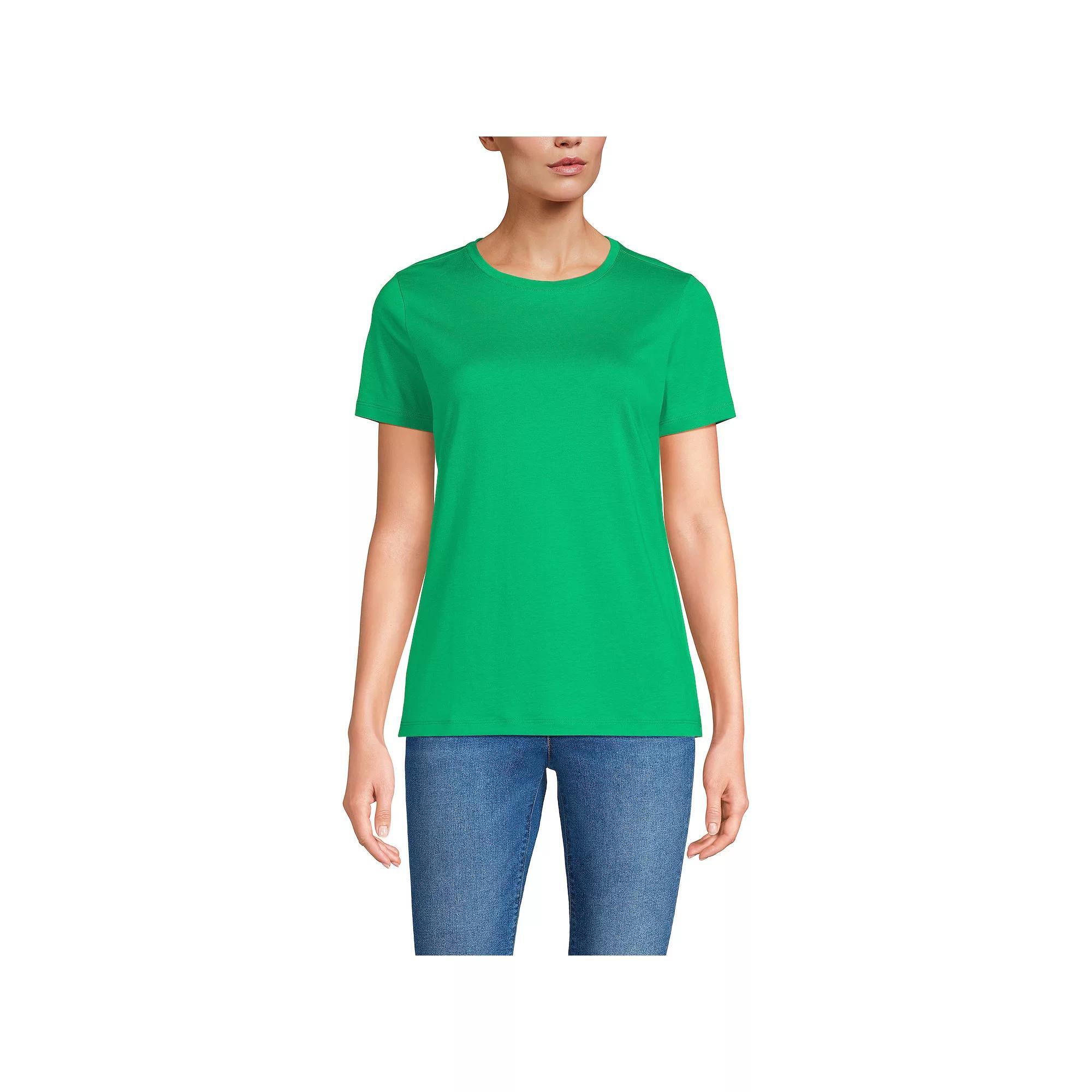 Women's Lands' End Relaxed-Fit Supima Cotton Crewneck Tee,  Product Image