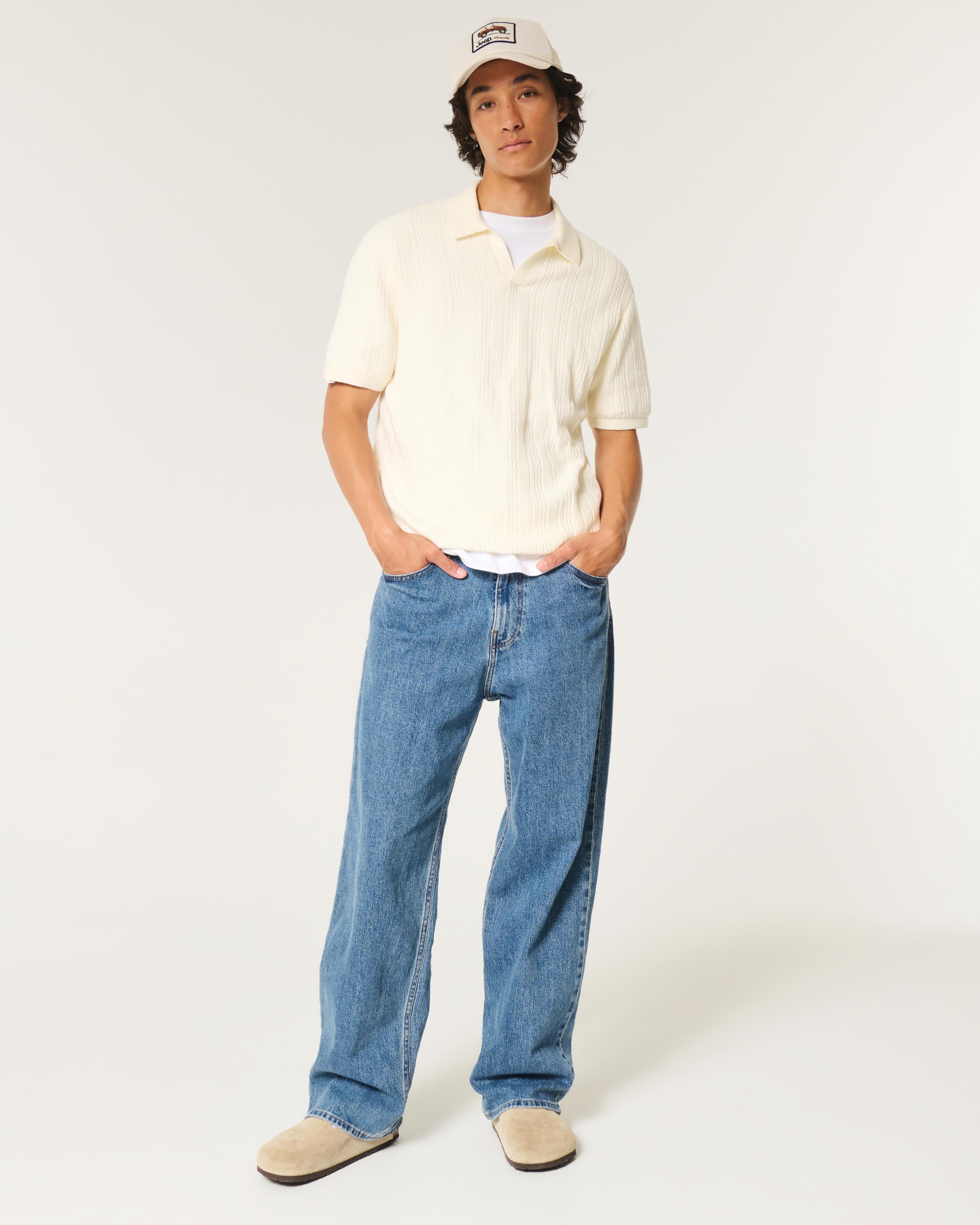 Medium Wash Baggy Jeans Product Image