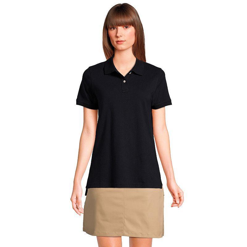 Women's Lands' End School Uniform Short Sleeve Mesh Polo Shirt, Size: Small, Red Product Image