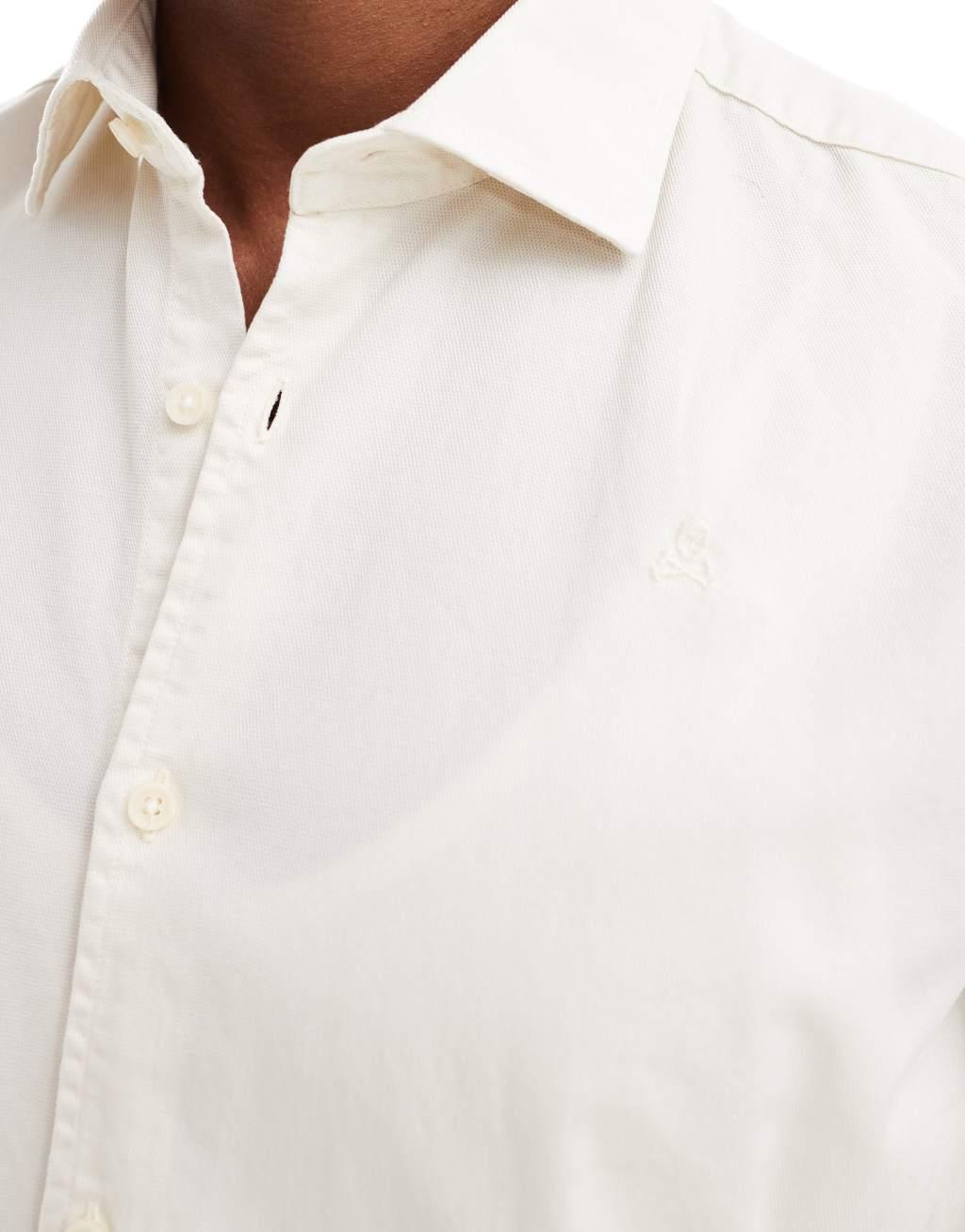 Scalpers New Honeycomb Shirt In Off White  Product Image