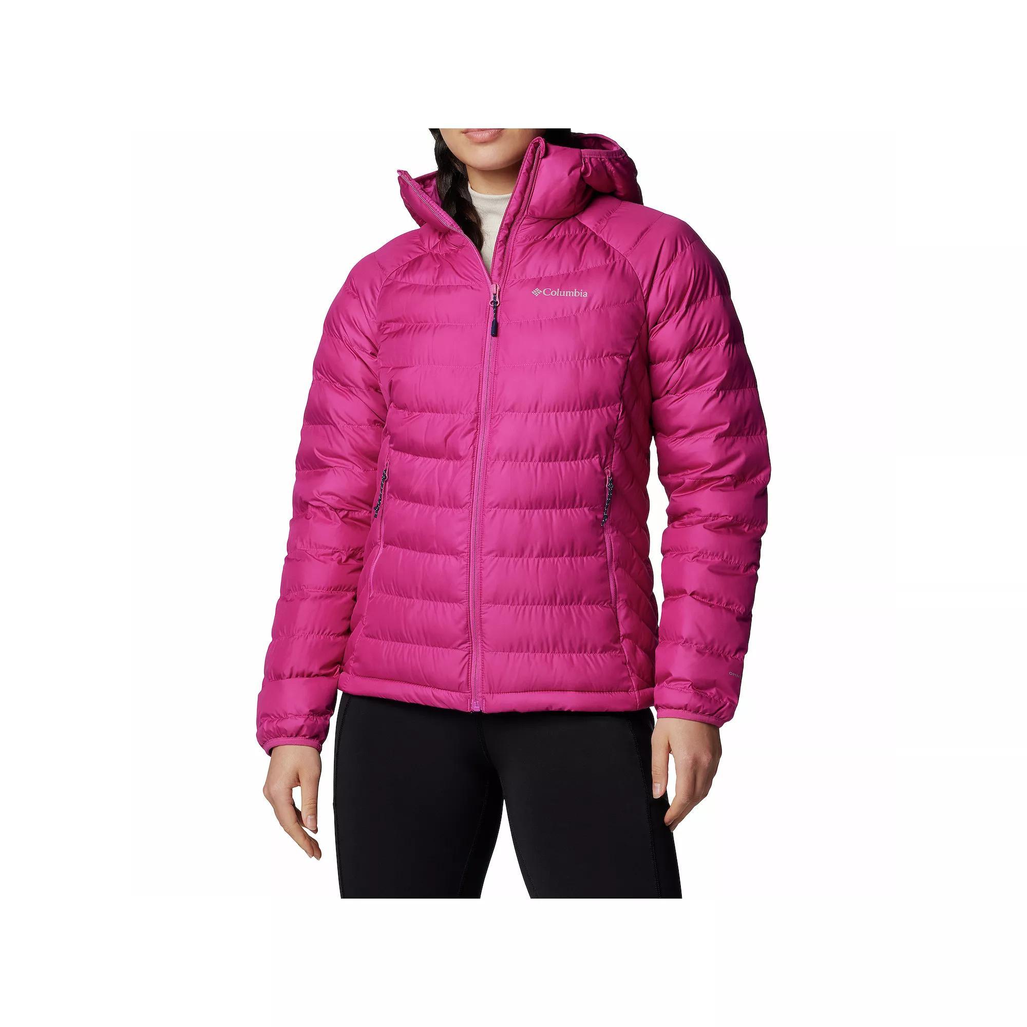 Plus Size Columbia Powder Lite II Hooded Jacket, Women's, Size: 3XL, Pink Product Image