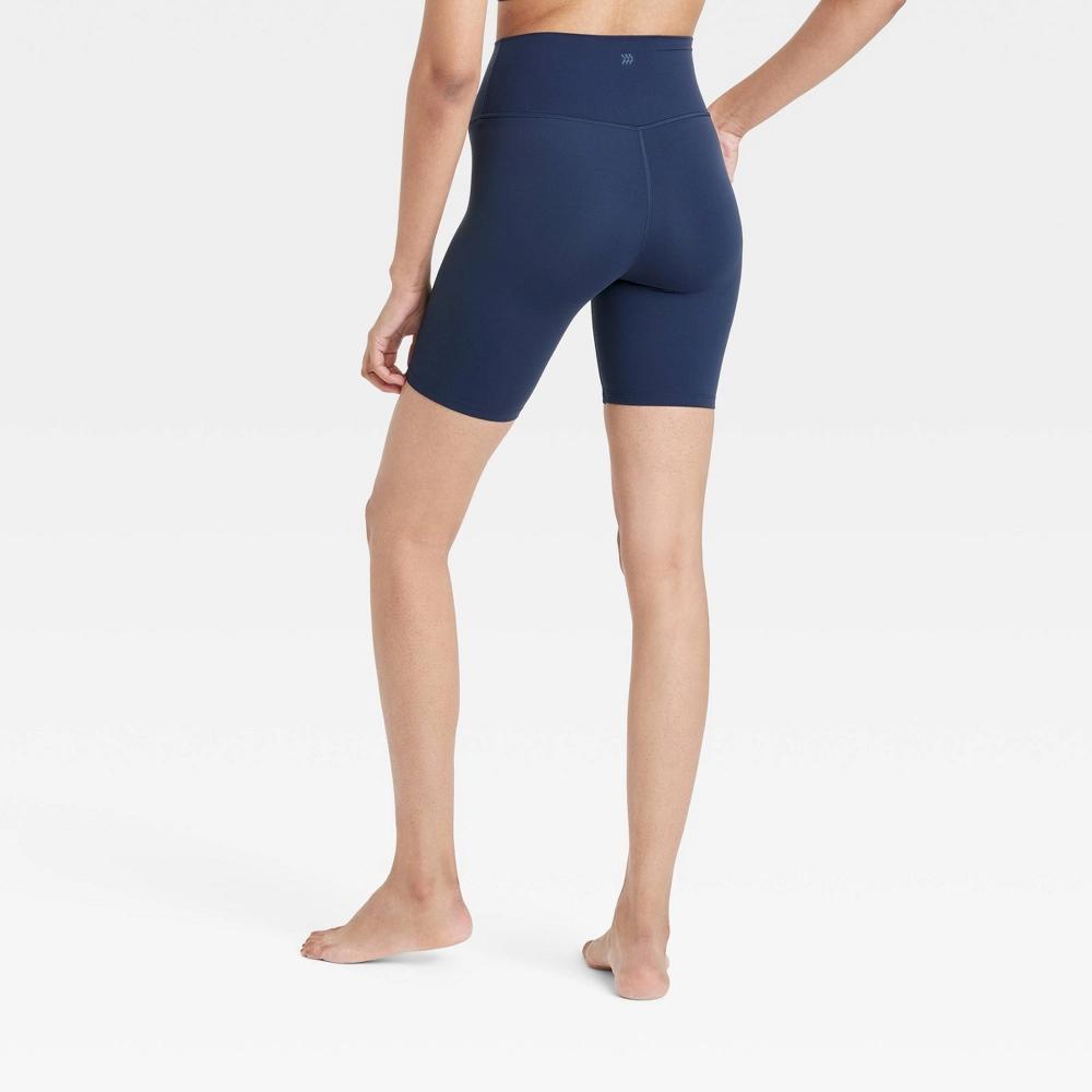 Women's Everyday Soft Ultra High-Rise Bike Shorts 8" - All In Motion™ Navy Blue S Product Image