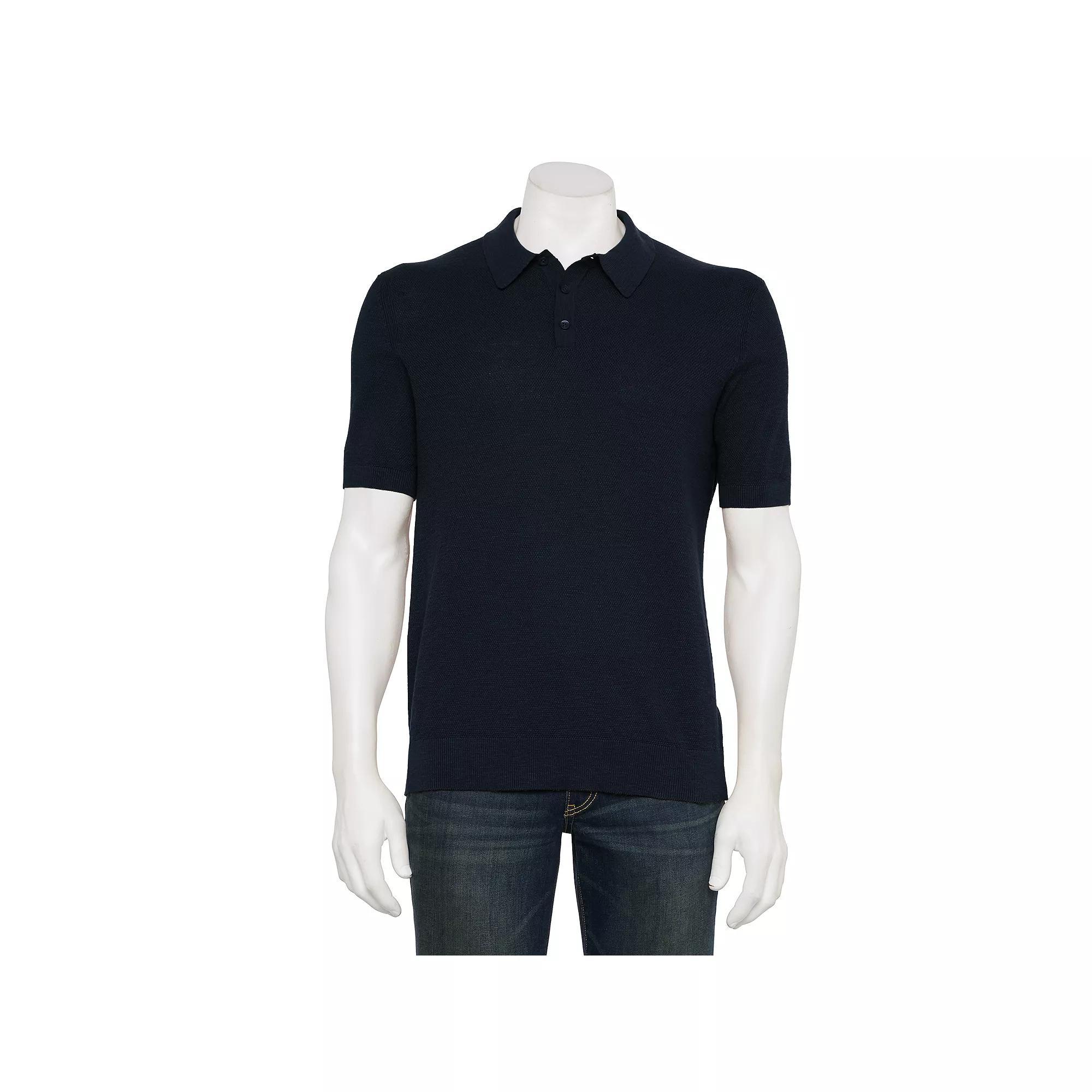 Men's Sonoma Goods For Life® Stoodleigh Slub Polo, Size: Large, Brown Product Image