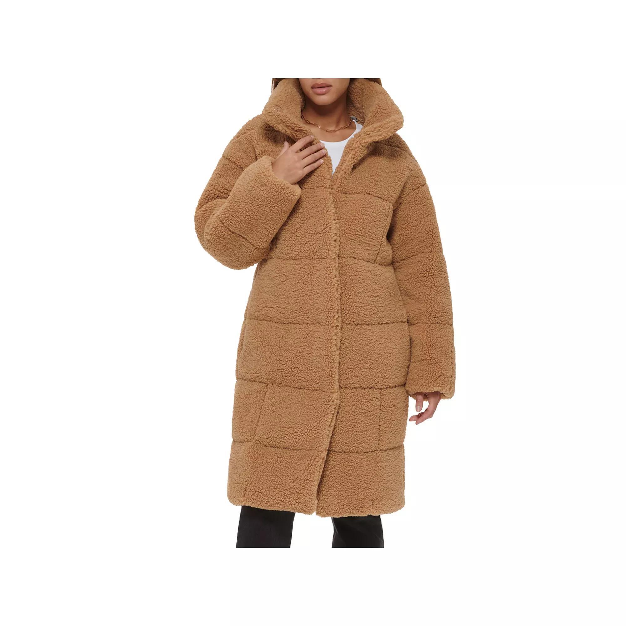 Women's Levi's® Long Quilted Sherpa Coat,  Product Image