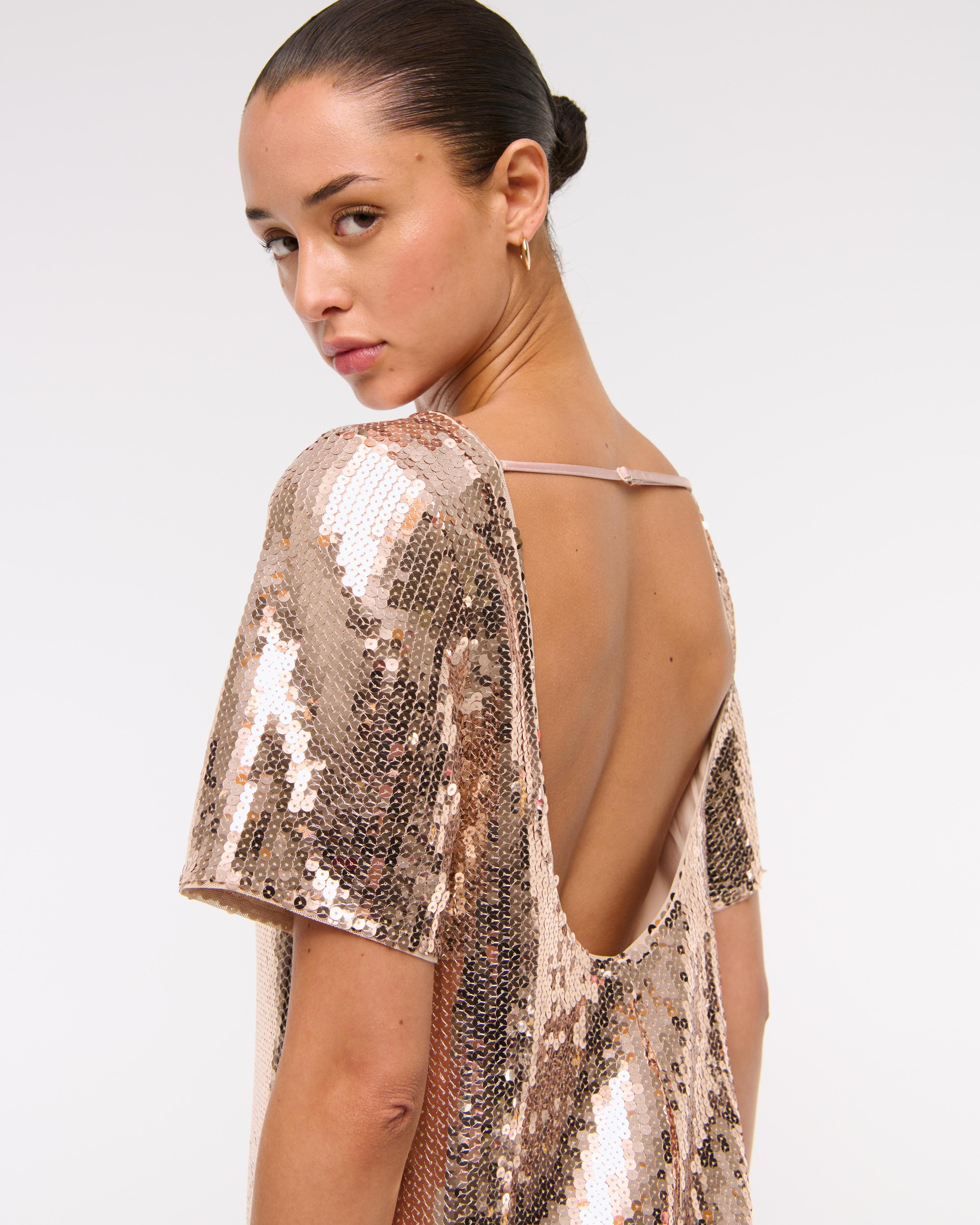 Sequin Tee Shift Mini Dress Product Image