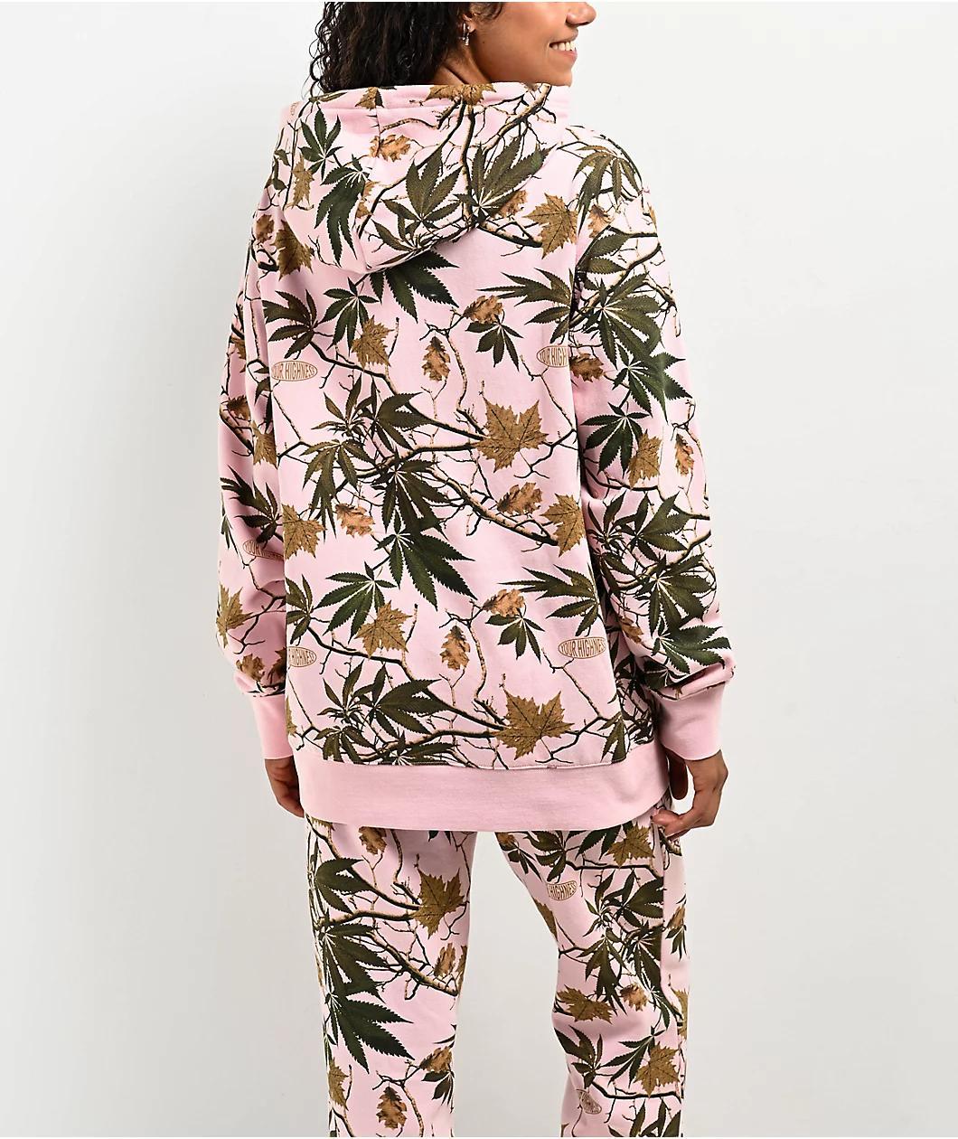 Your Highness Autumn Camo Pink Zip Hoodie Product Image