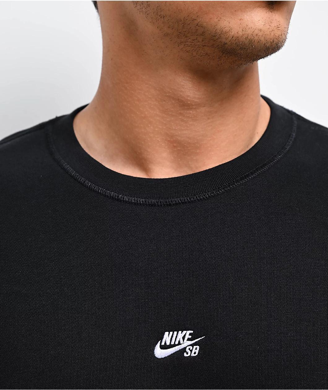Nike SB Fleece Skate Black Crewneck Sweatshirt Product Image