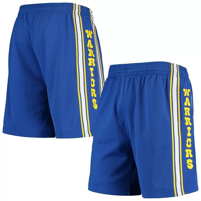 Men's Mitchell & Ness Royal Golden State Warriors Hardwood Classics Primary Logo Swingman Shorts, Size: 2XL, Blue Product Image