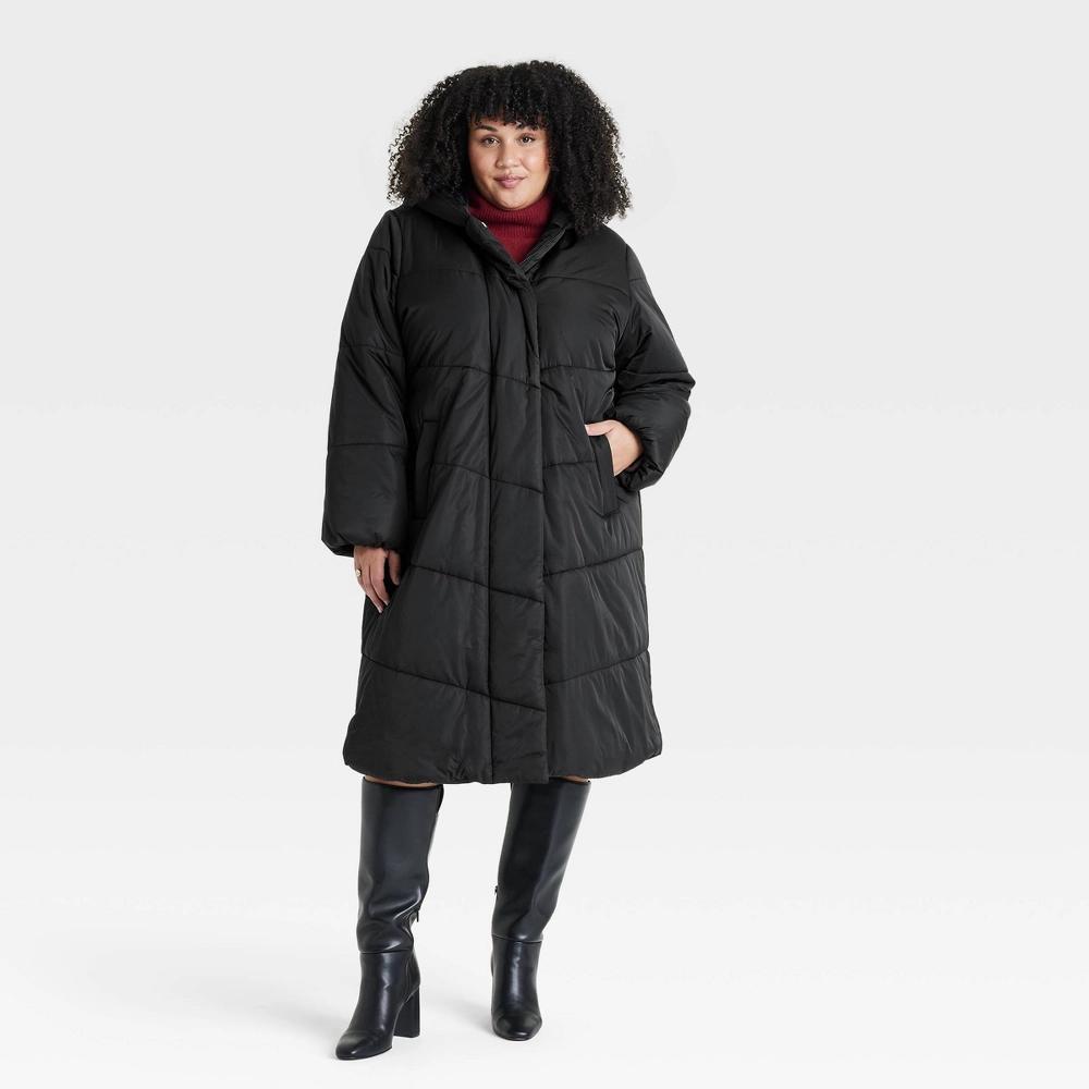 Women's Long Puffer Jacket - Ava & Viv™ Product Image