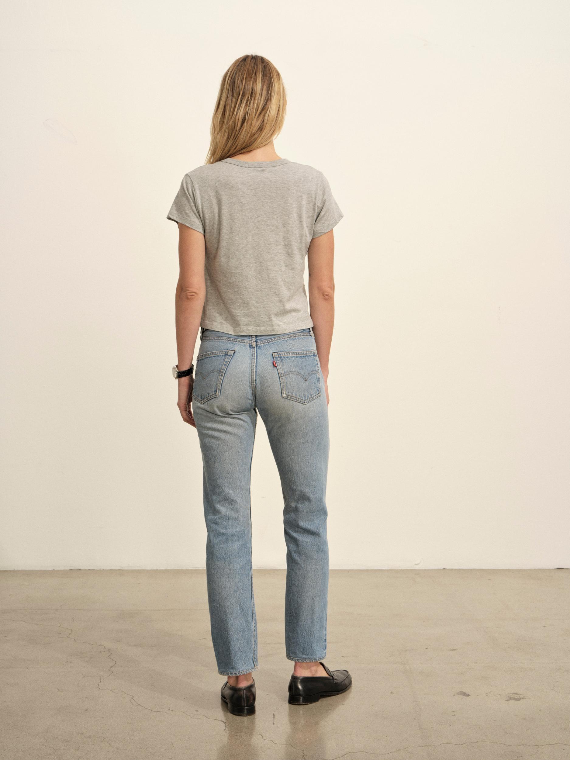 Graphite Pima Boxy Crew Product Image