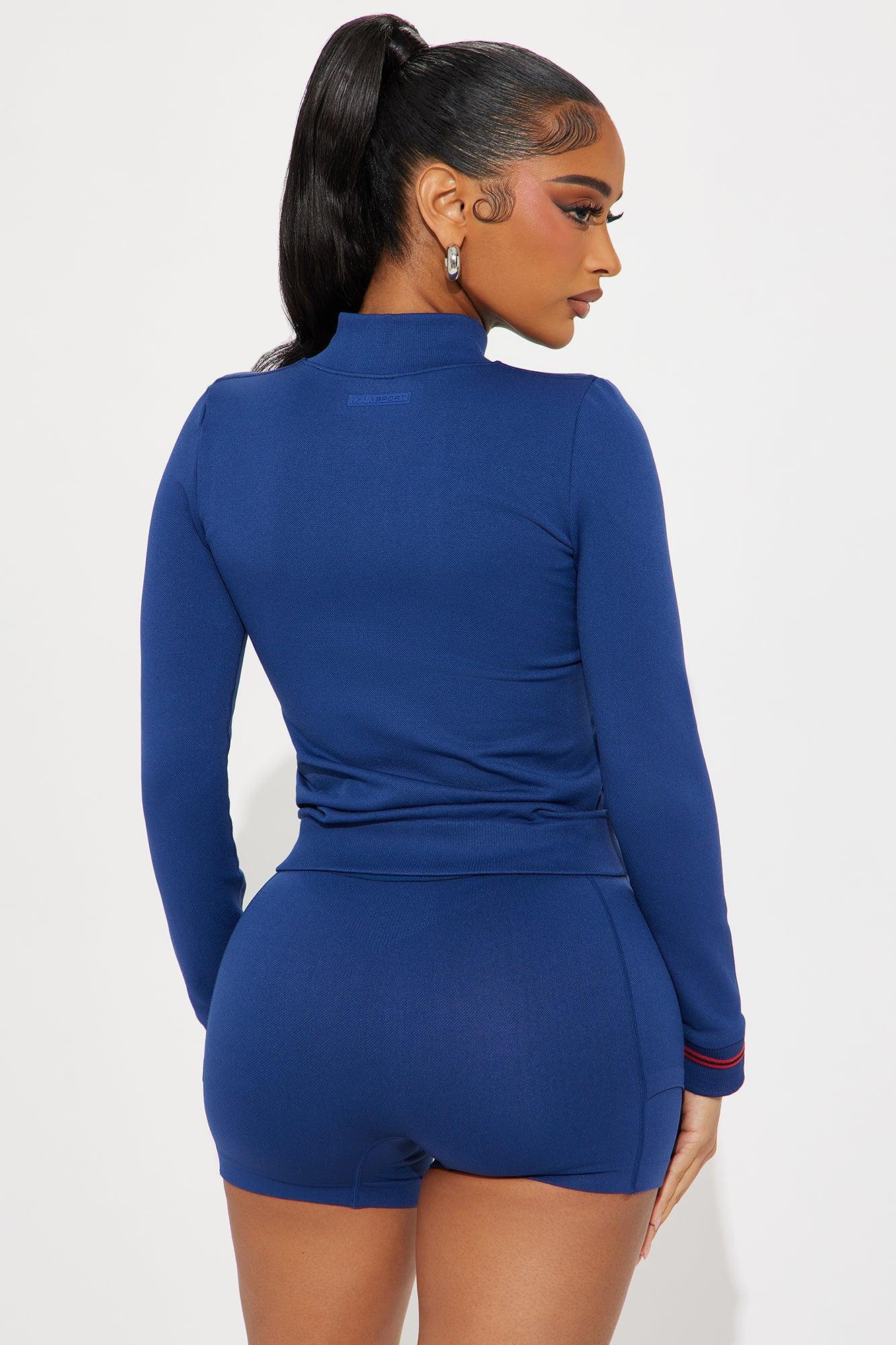 Power Up Flex Seamless Active Jacket - Midnight Blue Product Image