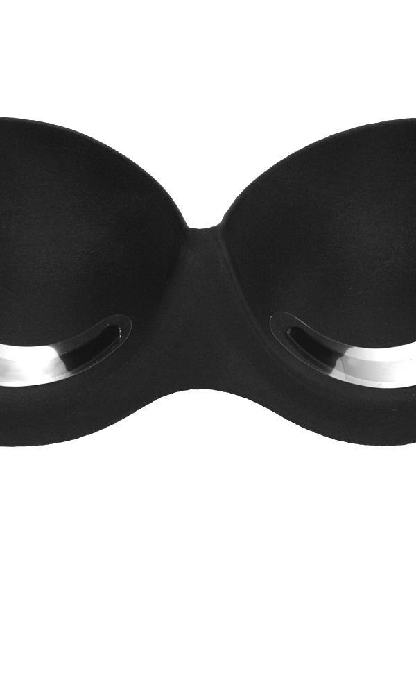  strapless backless moulded sticky bra - black Product Image