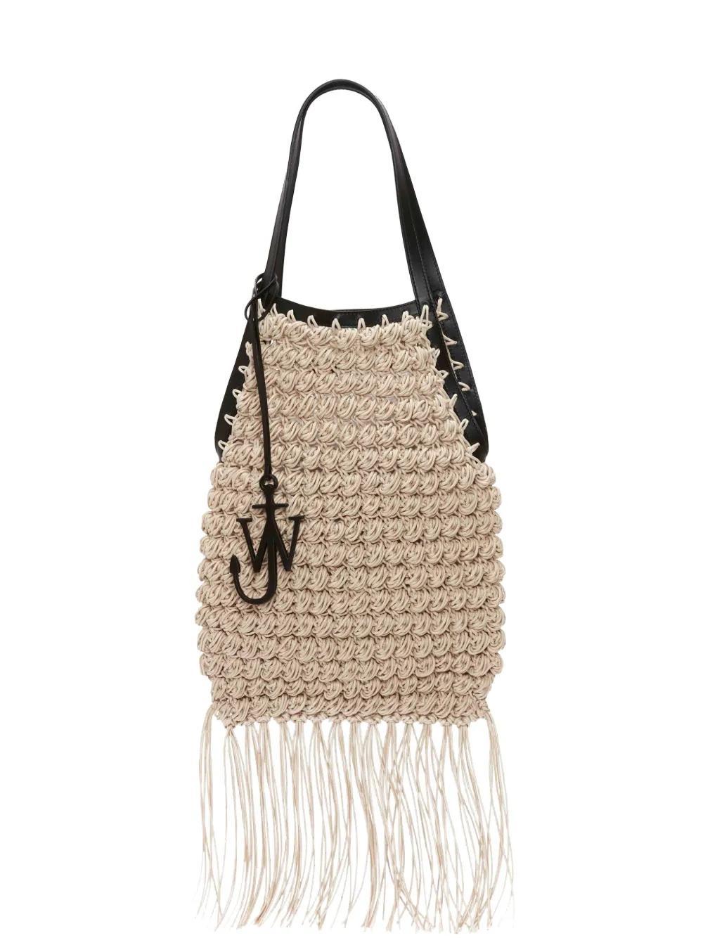 JW ANDERSON J.w. Anderson Popcorn-knit Tote Bag In Natural Product Image