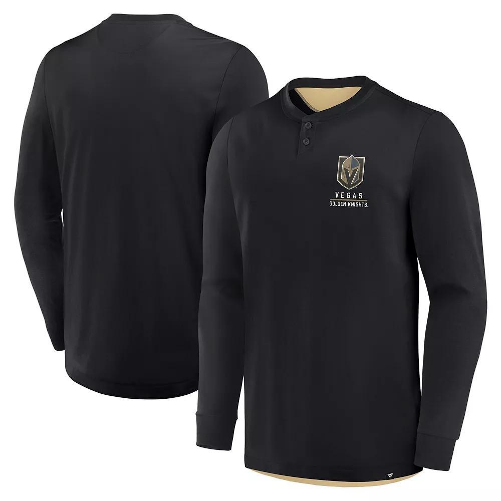 Men's Fanatics Black Vegas Golden Knights Adrenaline Push Long Sleeve T-Shirt,  Product Image