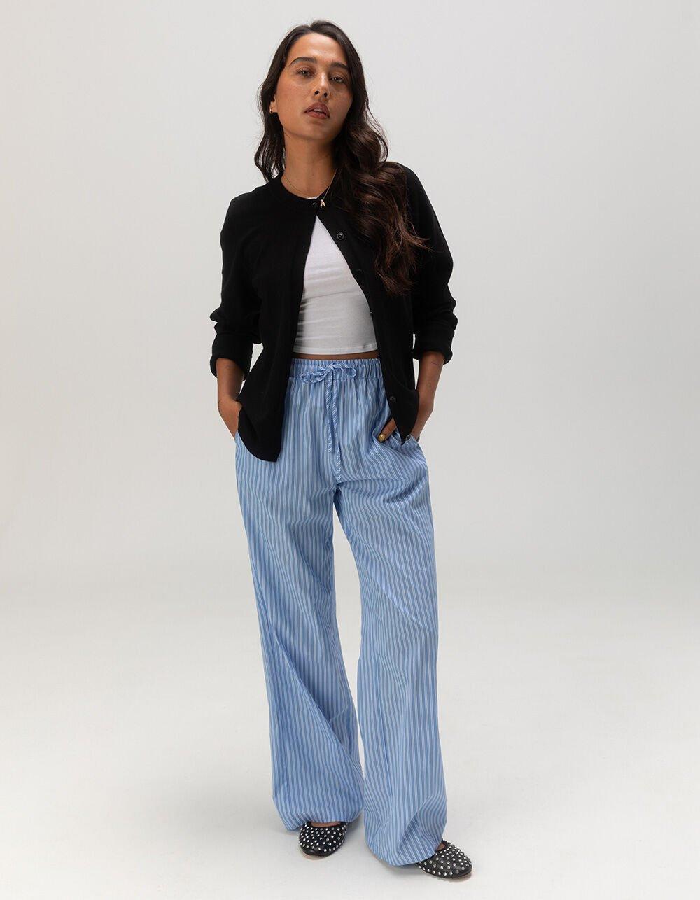 FULL TILT Womens Poplin Boxer Pants - NAVY COMBO Product Image