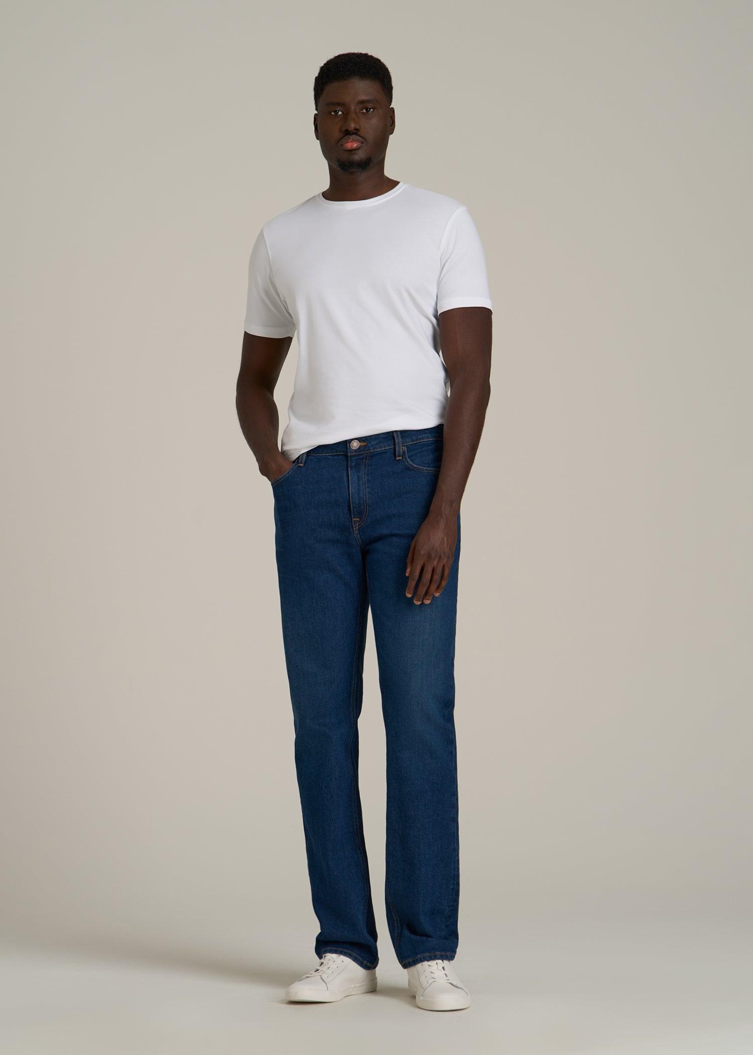 The Essential SLIM-FIT Crewneck Tee for Tall Men in White Male Product Image