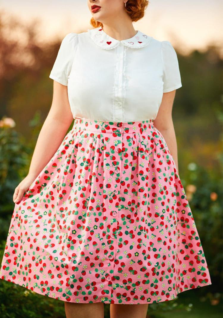 Berries & Blossoms A-Line Skirt Product Image