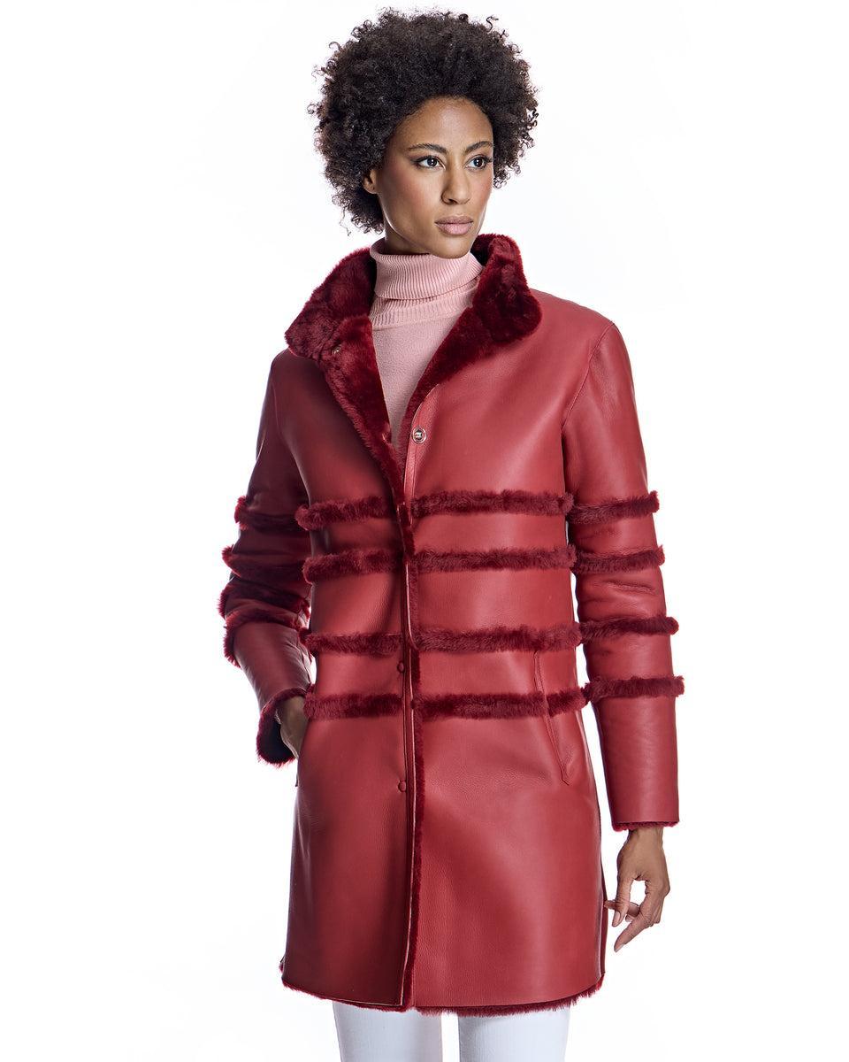 Maximilian Horizontal Shearling Jacket-Maximilian Product Image