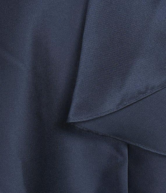 Adrianna Papell Embellished Halter Neck Ruffle Mikado A-Line Gown Product Image