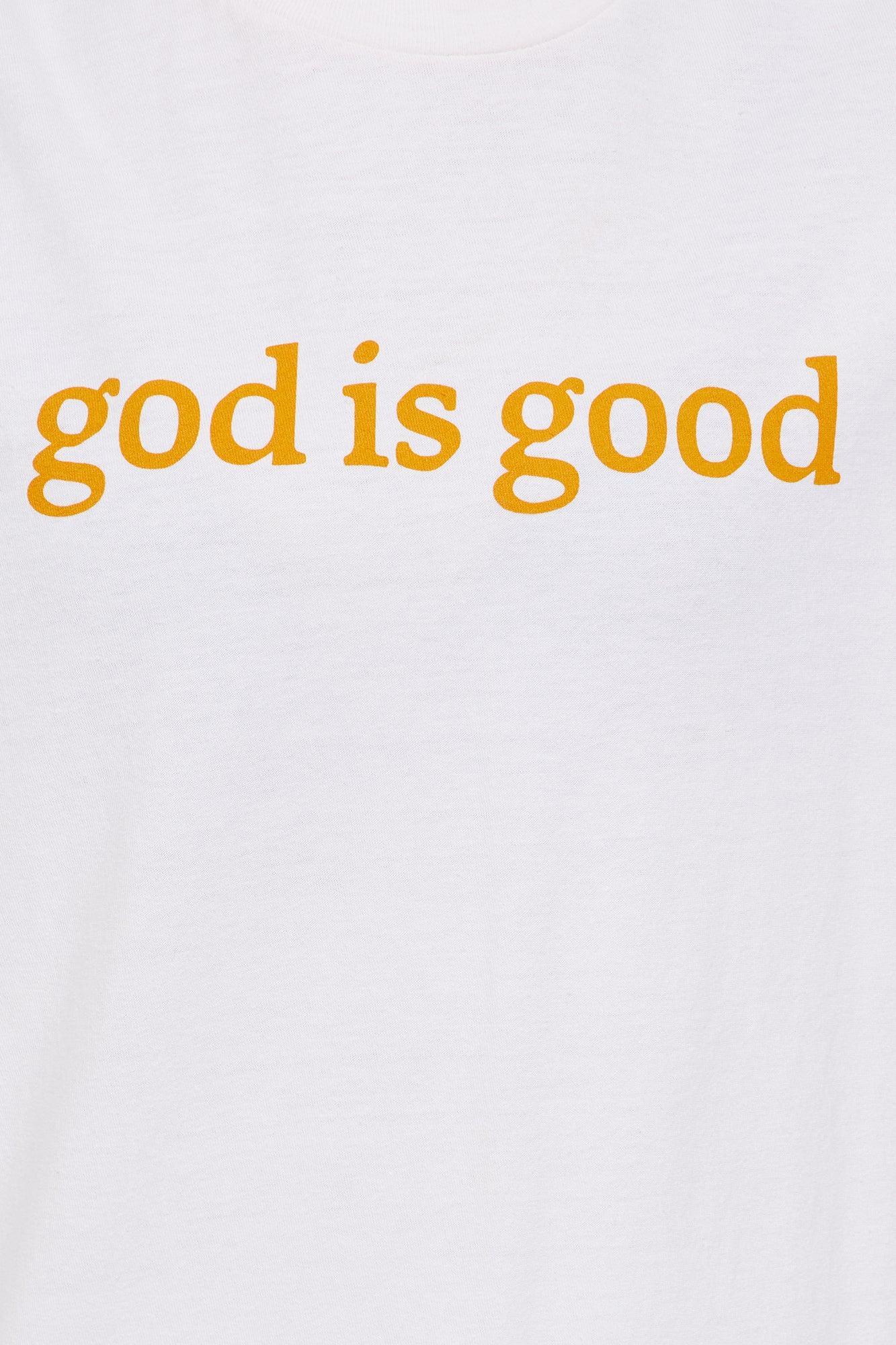 God Is Good Washed Oversized Tee - Natural Product Image