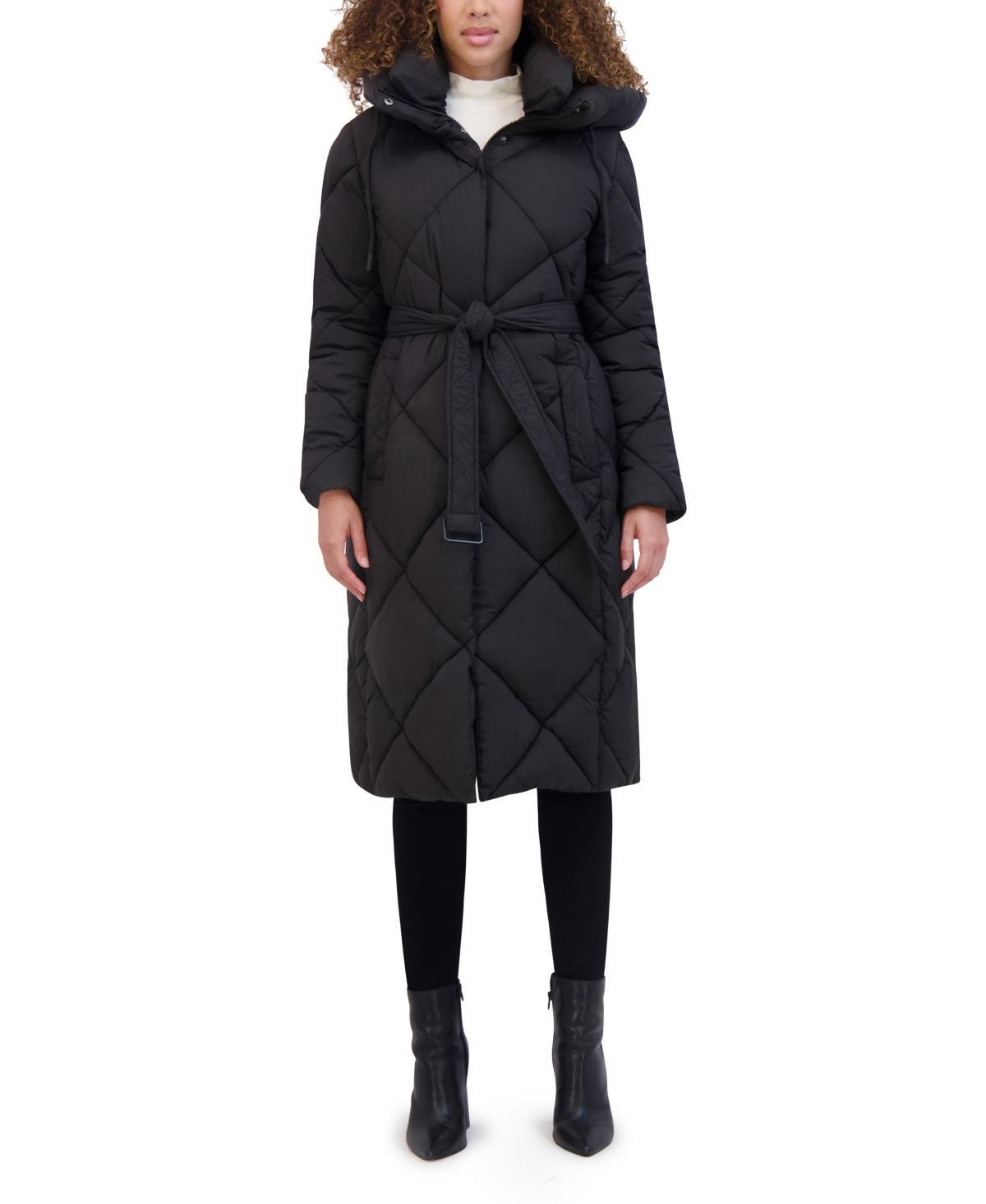 Kenneth Cole Womens Quilted Long Puffer Coat Product Image