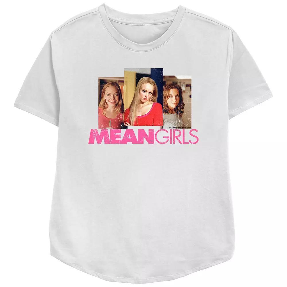 Women's Mean Girls Plastics Portraits Relaxed Fit Graphic Tee, Girl's, Size: Large, White Product Image