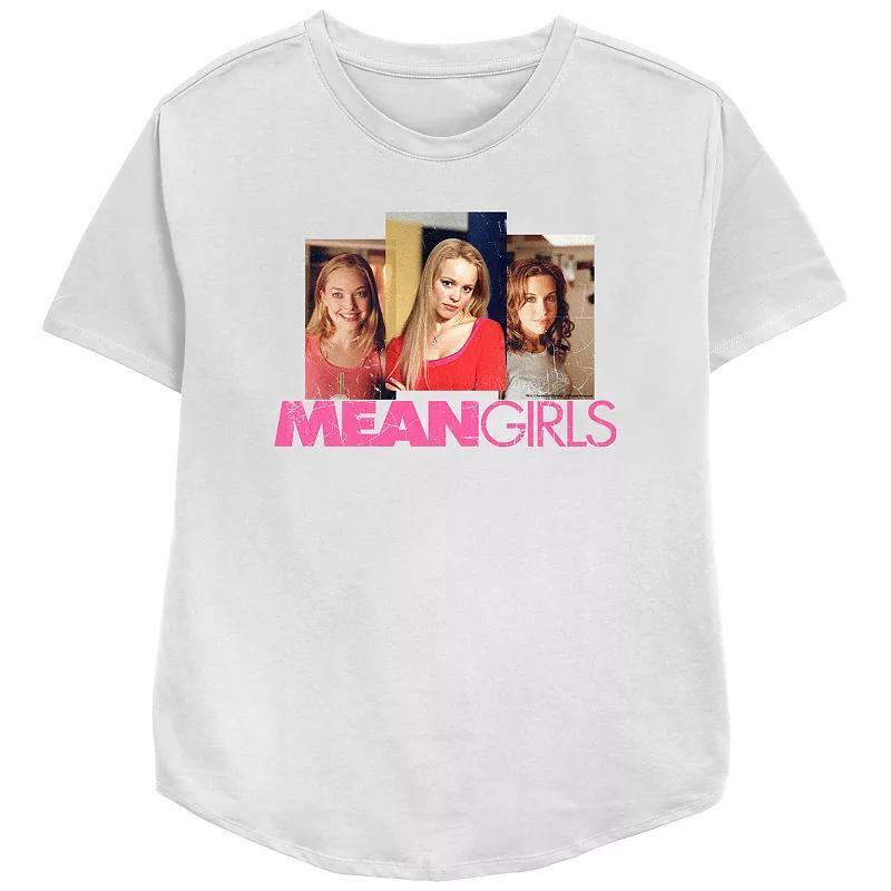 Women's Mean Girls Plastics Portraits Relaxed Fit Graphic Tee, Girl's, Size: Large, White Product Image