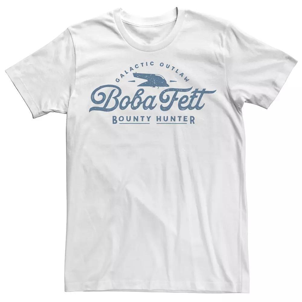 Men's Star Wars The Book Of Boba Fett Bounty Hunter Stamp Tee, Size: Medium, White Product Image