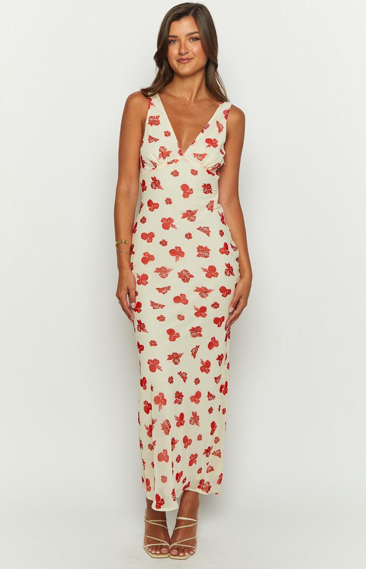 Alonica Rosie Cream Maxi Dress Product Image