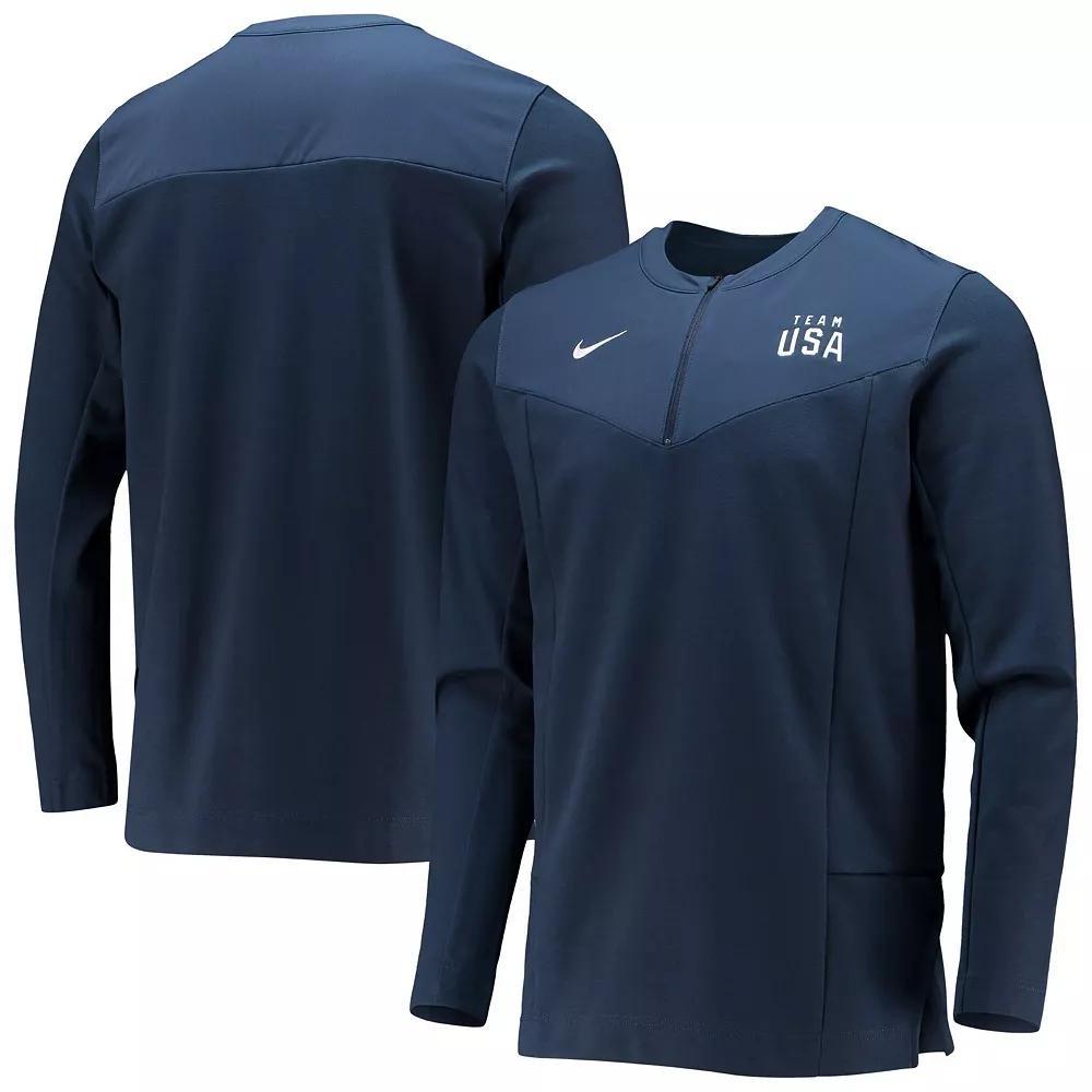 Men's Nike Navy Team USA Half-Zip Performance Jacket,  Product Image