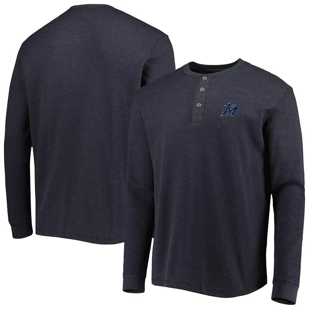 Men's Dunbrooke Miami Marlins Charcoal Maverick Long Sleeve T-Shirt, Size: 2XL Product Image