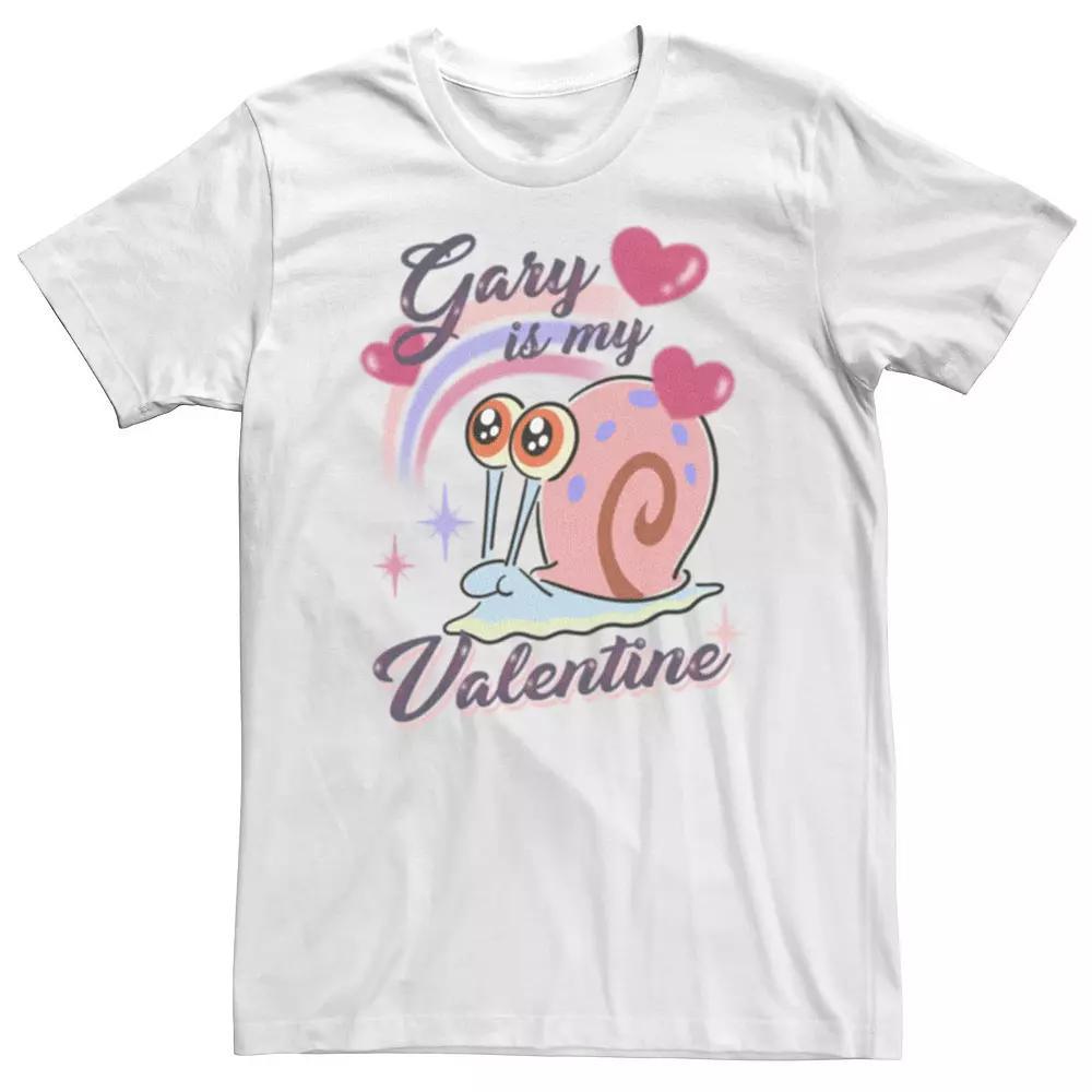 Big & Tall Spongebob Squarepants Gary Is My Valentine Heart Theme Tee, Men's, Size: 4XL Tall, White Product Image