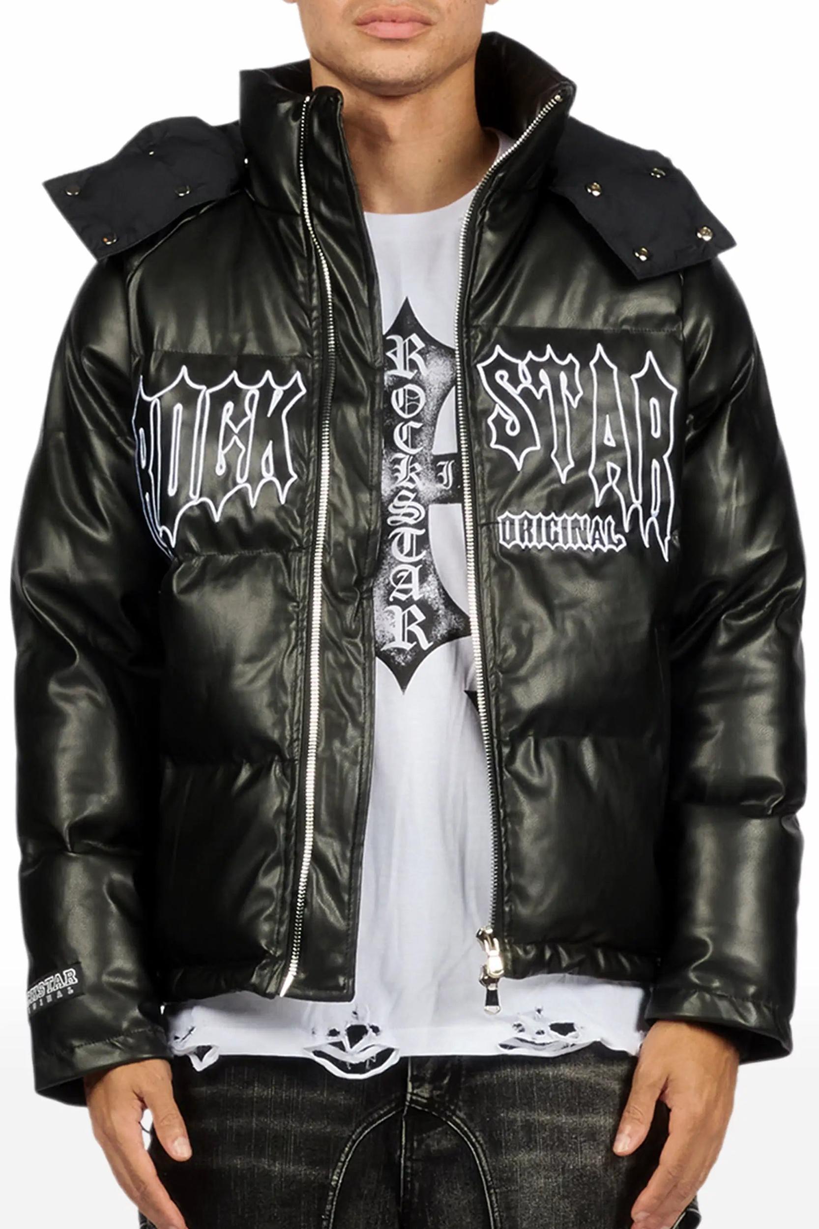 Ravi Black Puffer Jacket Male Product Image