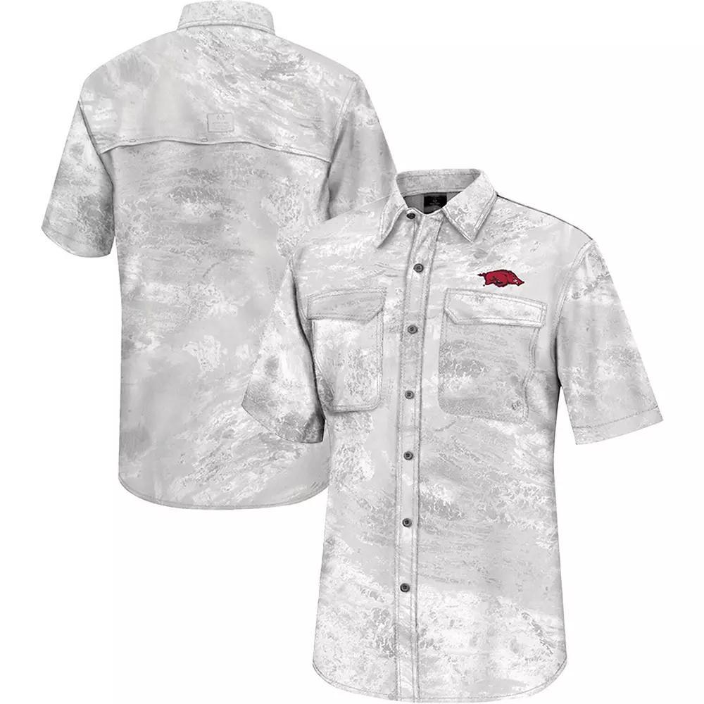 Men's Colosseum  White Iowa State Cyclones Realtree Aspect Charter Full-Button Fishing Shirt, Size: Medium Product Image