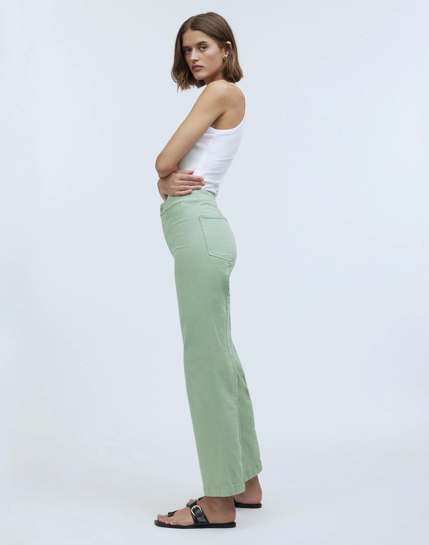 The Petite Emmett Wide-Leg Crop Pant: Welt Pocket Edition Product Image