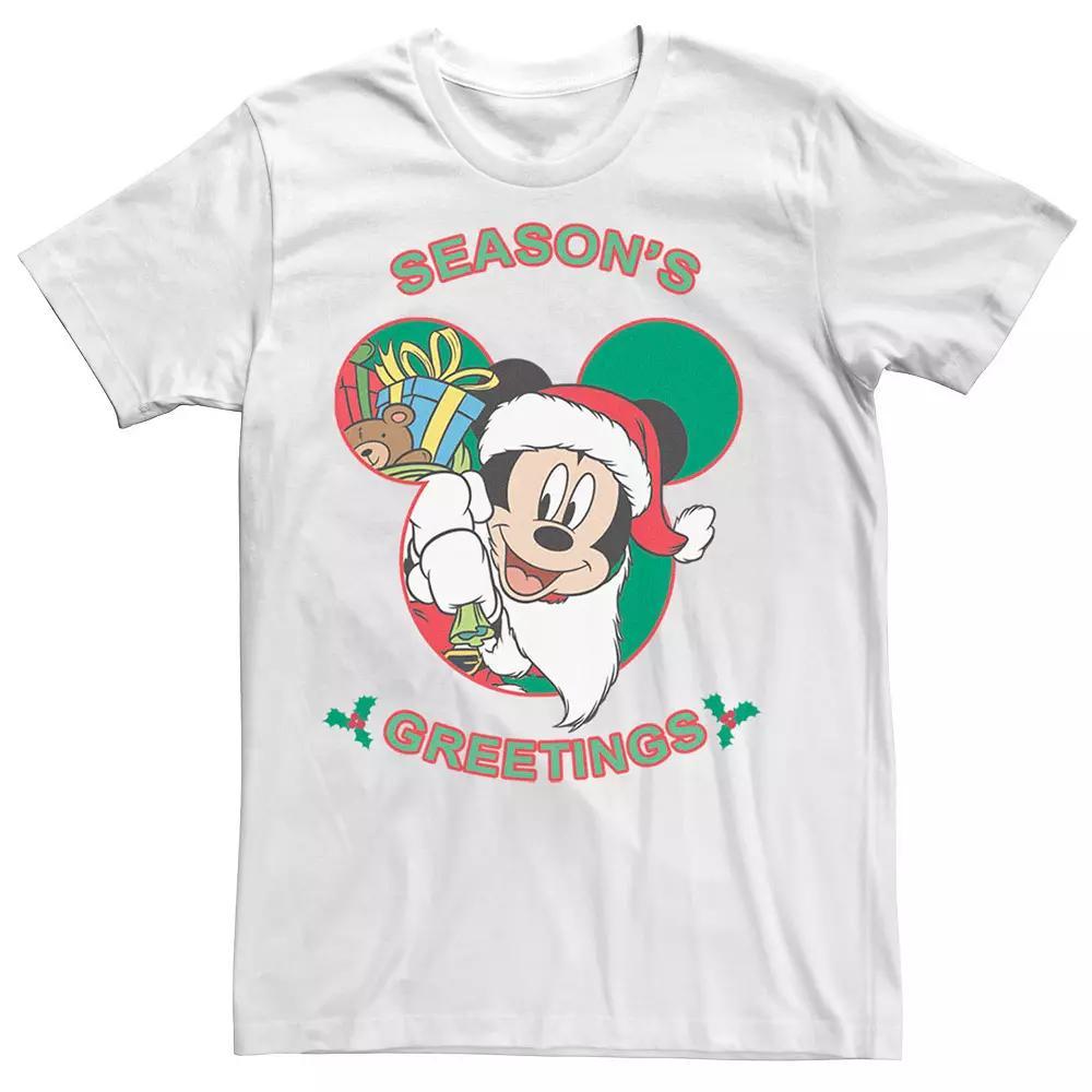 Disney's Mickey Mouse Season's Greetings Christmas Men's Tee, Size: XL, White Product Image