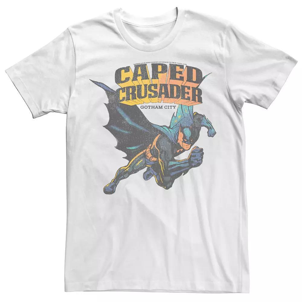 Men's Batman Caped Crusader Gotham City Tee, Size: Large, White Product Image