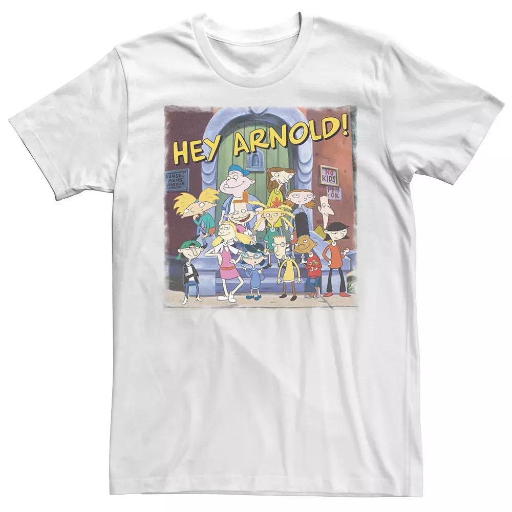Men's Hey Arnold Full Cast Tee, Size: XXL, White Product Image