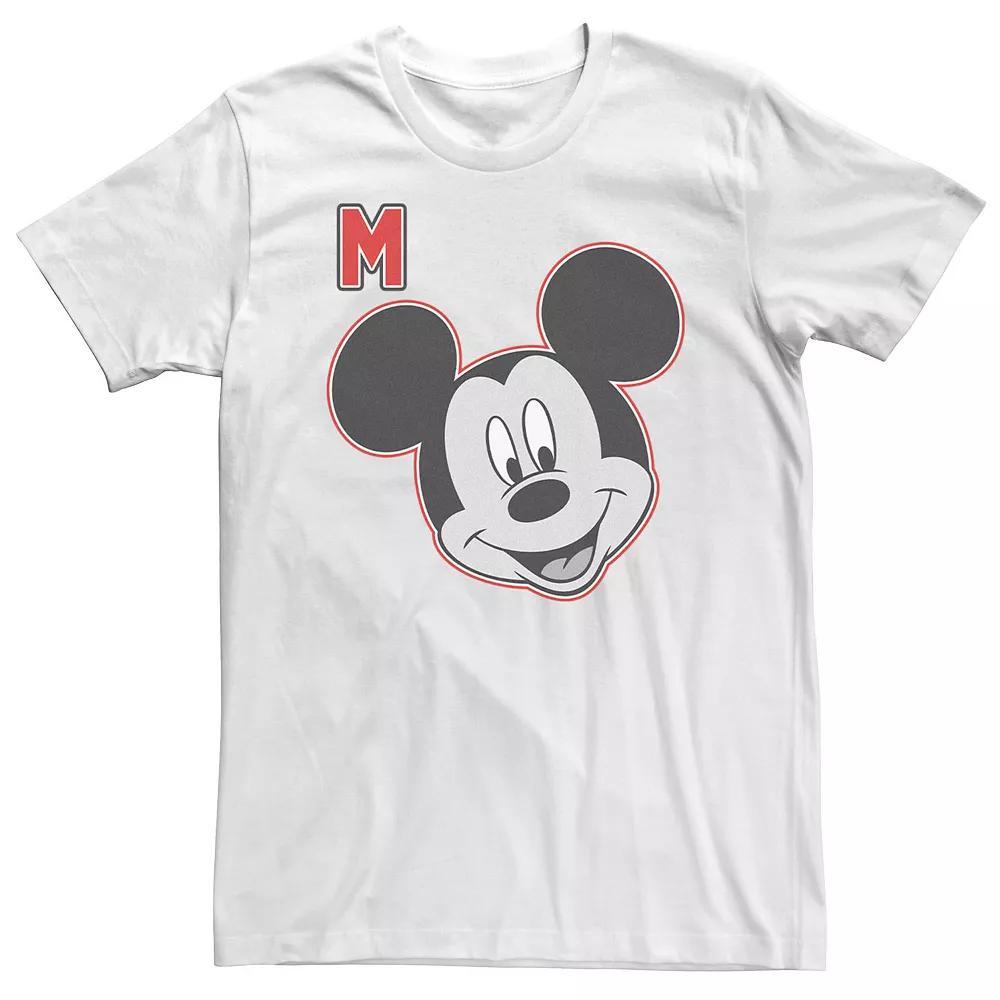 Big & Tall Disney Mickey Mouse Varsity Letter Face Tee, Men's,  Product Image