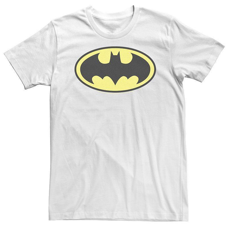 Big & Tall DC Comics Batman Basic Logo Tee, Men's, Size: XXL Tall, White Product Image