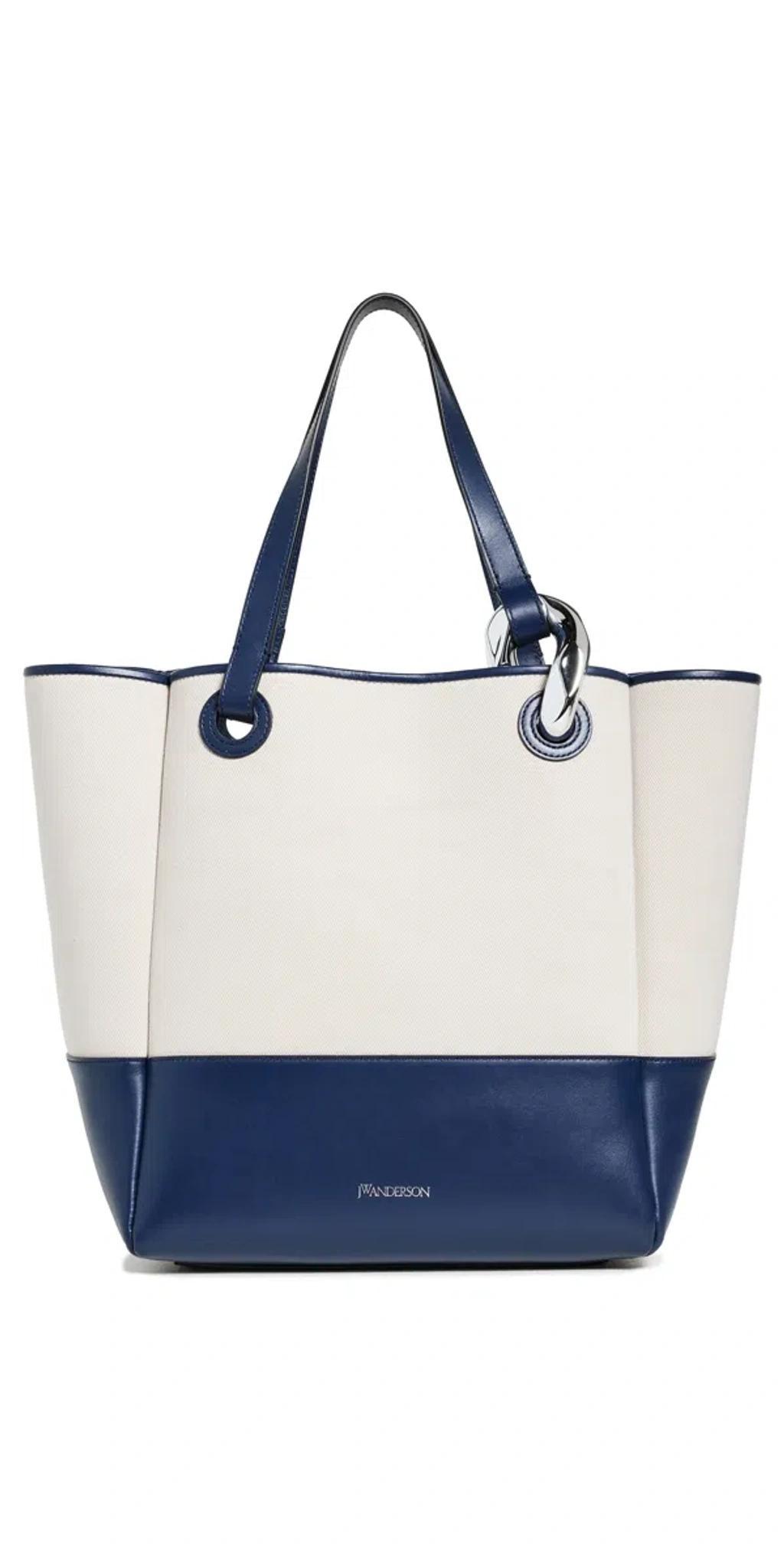 JW ANDERSON The Jwa Corner Tote Navy/light Grey Product Image